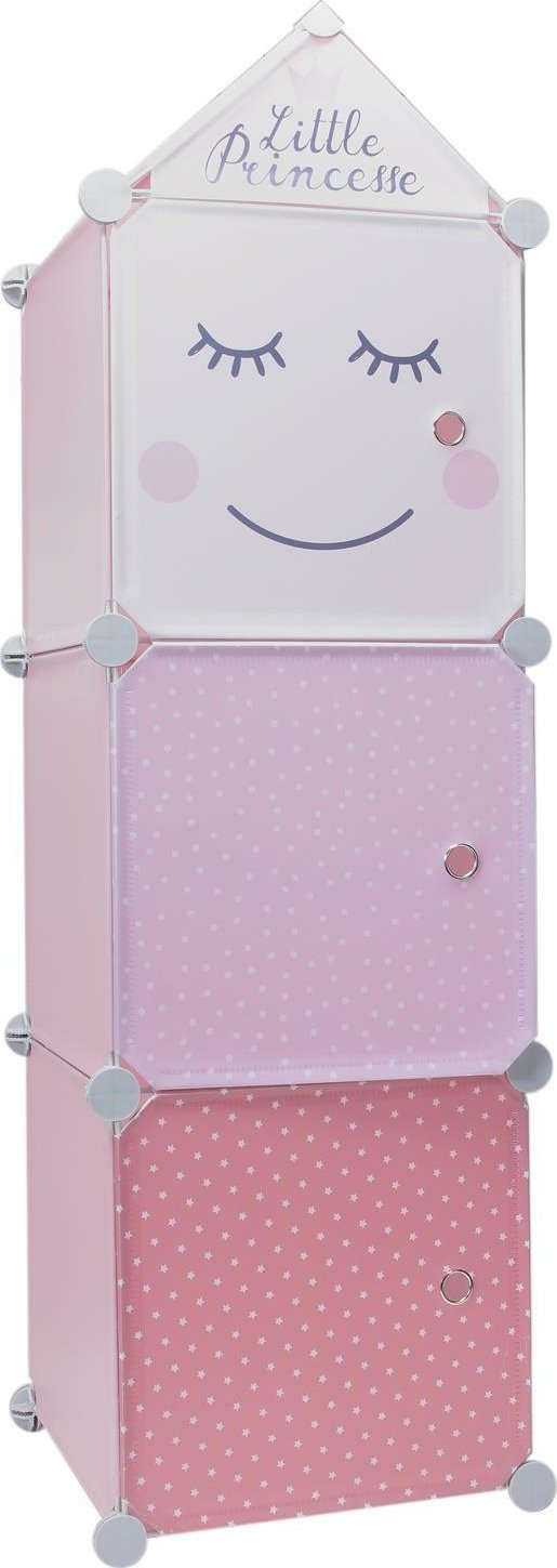 Intesi INTESI MODULARNY REGAŁ CUBES 3 DO POKOJU DZIECKA RÓŻOWY