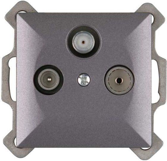 Abex Gniazdo antenowe Perła RTV-SAT antracyt (GAPS-1P)