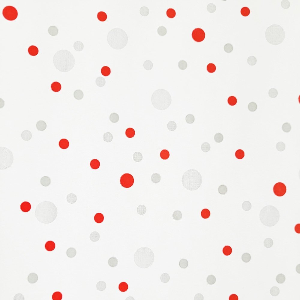 Papier biały kropeczki do pakowania 57cmx2m 2m294