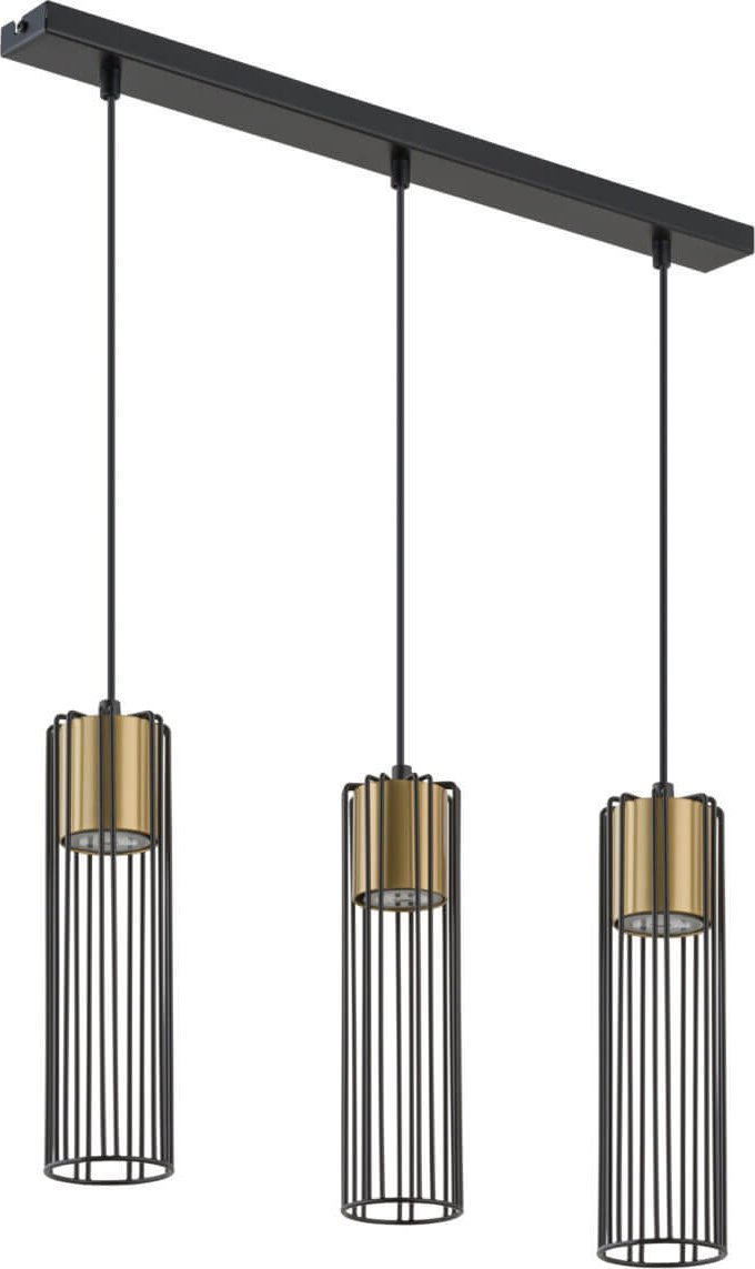 Lampa wisząca Sigma Metalowa lampa wisząca Fobia do przedpokoju czarna złota
