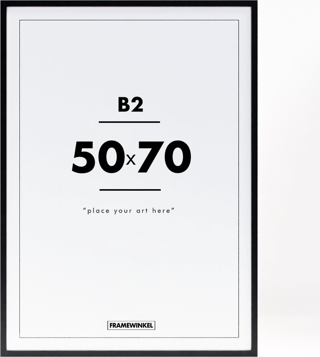 Ramka ExtraLink Wyprodukowano na Litwie Ręmas 50x70, 1218 czarny