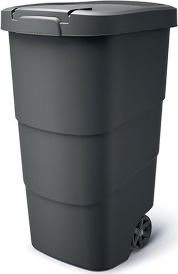 Kosz na śmieci Prosperplast Kosz ogrodowy WHEELER 110 L Czarny recykling