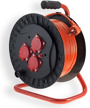 Elgotech Przedłużacz bębnowy 3 x GS IP44 pomarańczowy 50m (PZB-111-50G)