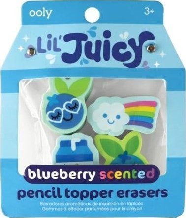 Ooly Gumki na ołówek pachnące owocami Jagoda 4szt