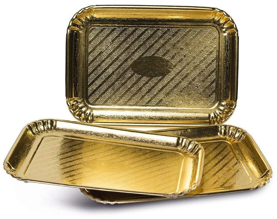 Papira paplates zelta krasa komplekts 3 gab. Easy Bake 19 x 28 cm 8006043013429