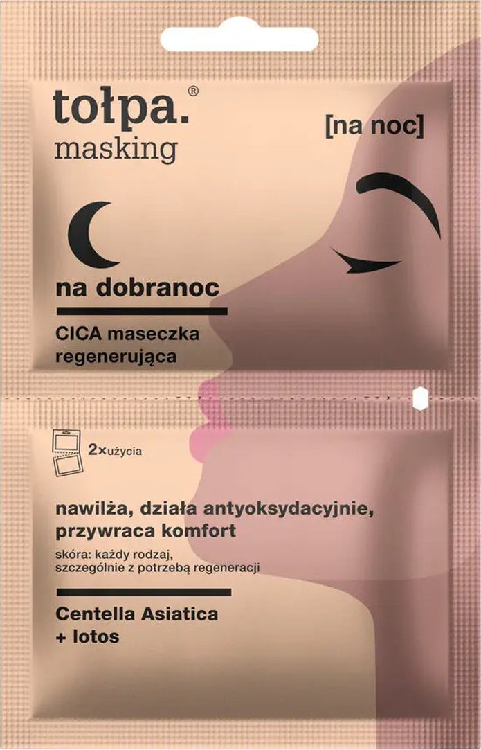 Tołpa masking Maseczka odbudowująca Na dobranoc CICA 2x5 ml 10ml