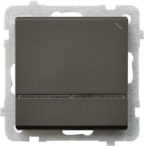 Ospel Łącznik schodowy Sonata pojedynczy 16AX IP20 z podświetleniem czekoladowy metalik (ŁP-3RS/m/40)