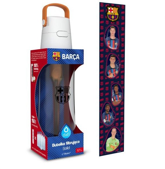 Butelka filtrująca Dafi SOLID FC Barcelona 0,7 l bursztynowa z wkładem