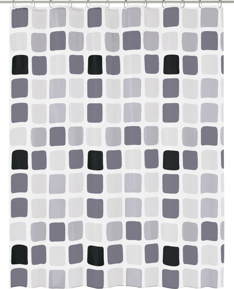 Kleine Wolke Sonny Zasłona prysznicowa szary 180x200 cm PEVA bezzapachowa