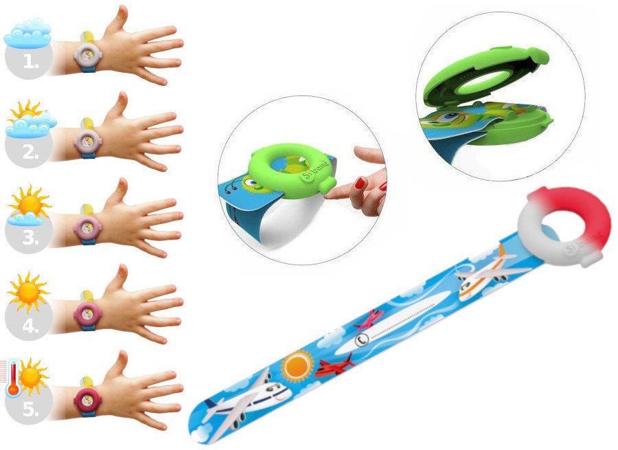 Opaska identyfikacyjna UV bezpieczeństwa dziecka wielorazowa samolot SIBAND