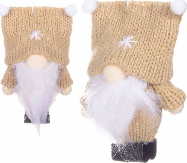 Springos Ozdoba choinkowa Skrzat beżowy 8 cm