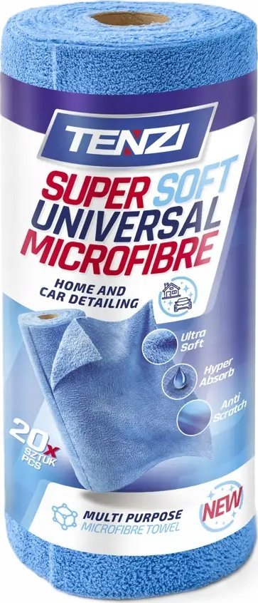 Tenzi ÅCIERECZKI Z MIKROFIBRY 35*35CM NA ROLCE NIEBIESKIE 20 SZT