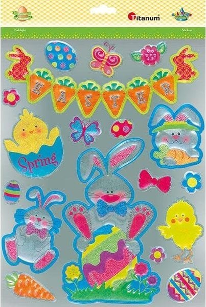 Titanum Naklejki foliowe metaliczne mix 18szt