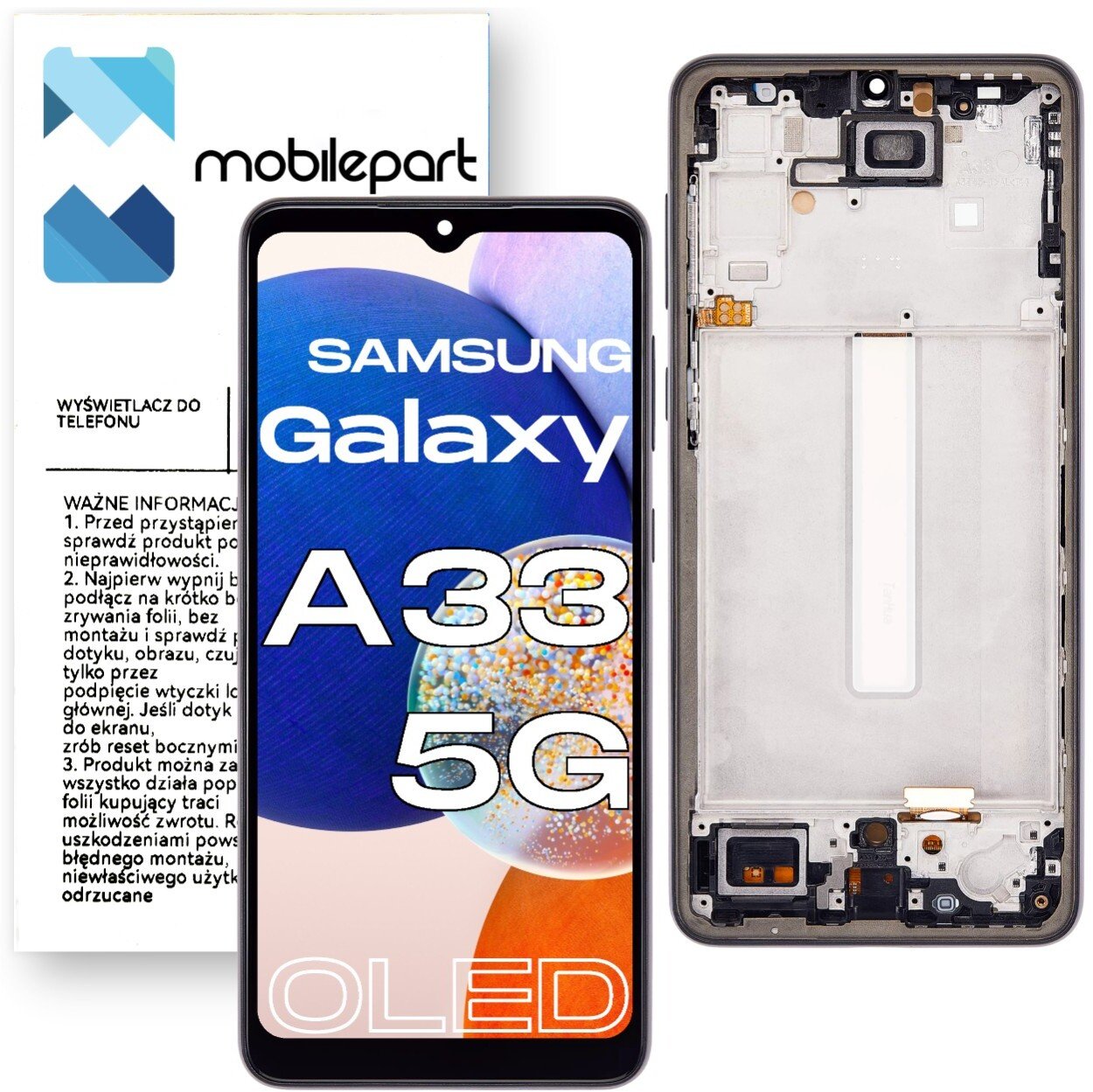 Wyświetlacz do Samsung Galaxy A33 5G LCD SM-A336 Ekran Oled Ramka