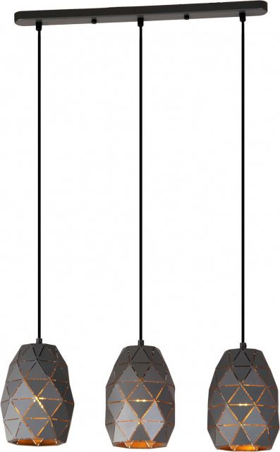 Lampa wisząca Italux Lampa sufitowa antracyt nowoczesna Italux HARLEY MDM-3480/3 GR+GD