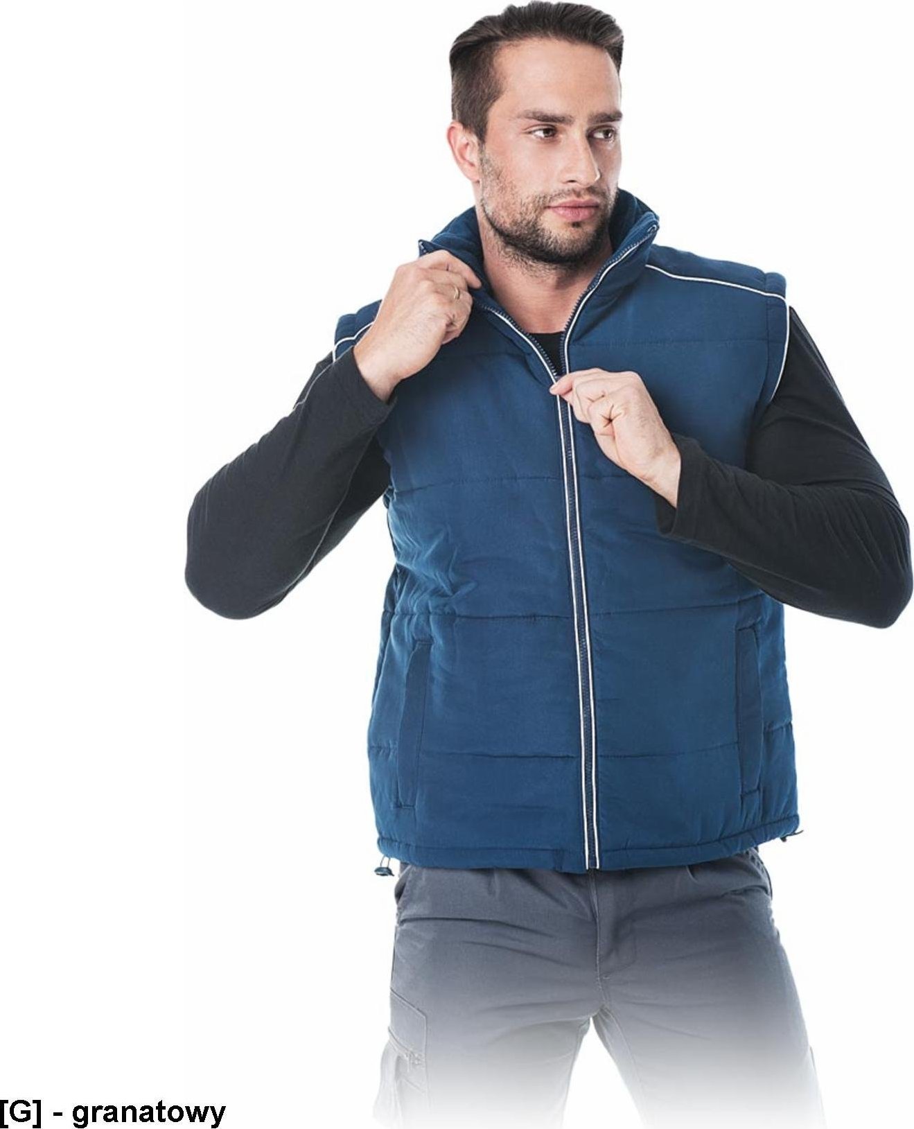 R.E.I.S. FOKA - Bezrękawnik - granatowy L