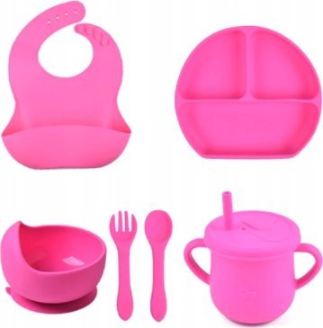 Pierwsze naczynia zestaw do karmienia dla dzieci silikonowe