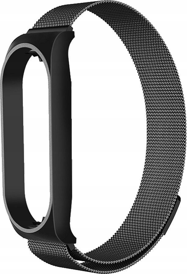 OEM Pasek metalowy METAL do XIAOMI Mi Band 5 / 6 czarny (01)