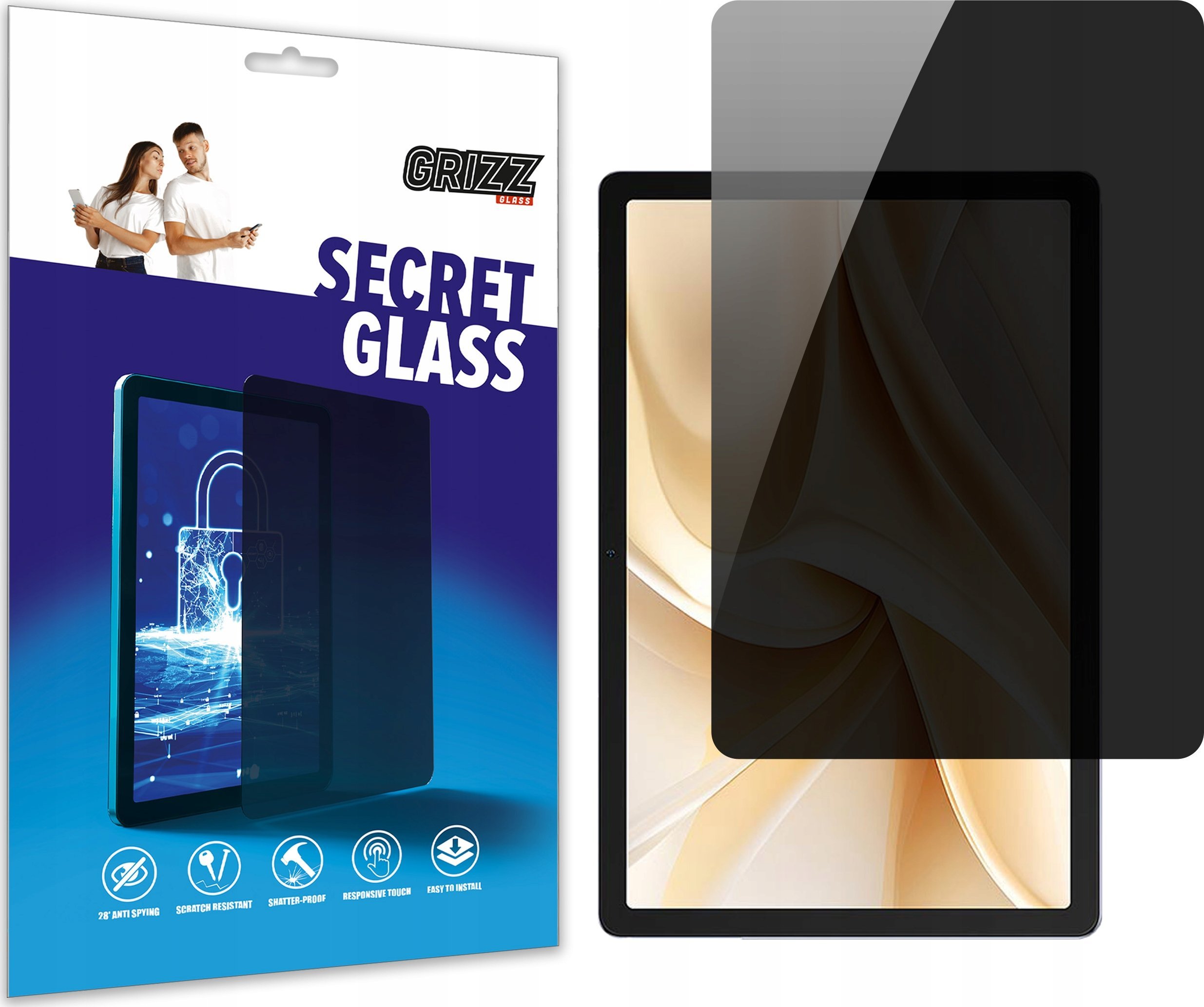 GrizzGlass Szkło prywatyzujące GrizzGlass SecretGlass do Ulefone Tab A11