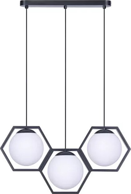 Lampa wisząca Lumes Geometryczna potrójna lampa wisząca nad stół - S770-Hona