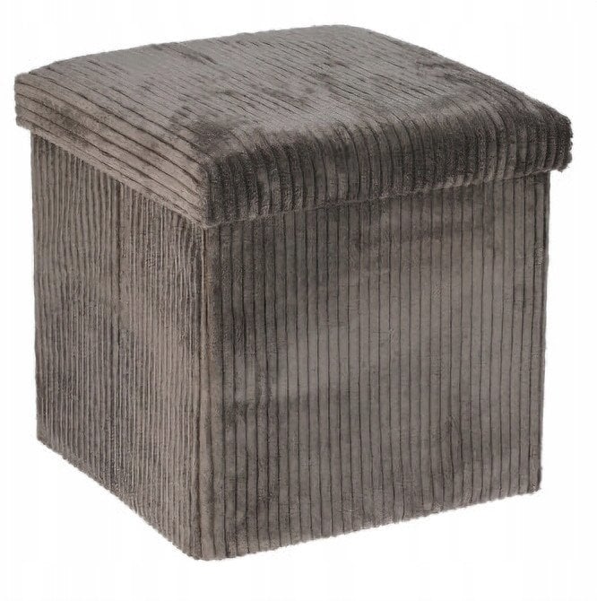 Pufa ze schowkiem sztruksowa TOBO, 38 x 38 x 38 cm