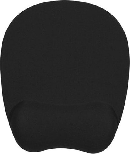 Podkładka Powerton Podkładka pod mysz, ergonomiczna, pianka zapamiętująca kształt, czarna, Powerton