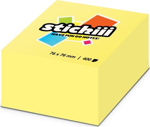 Pastello Kostka samoprzylepna 76x76 mm 400 karteK ŻÓŁTA Pastello