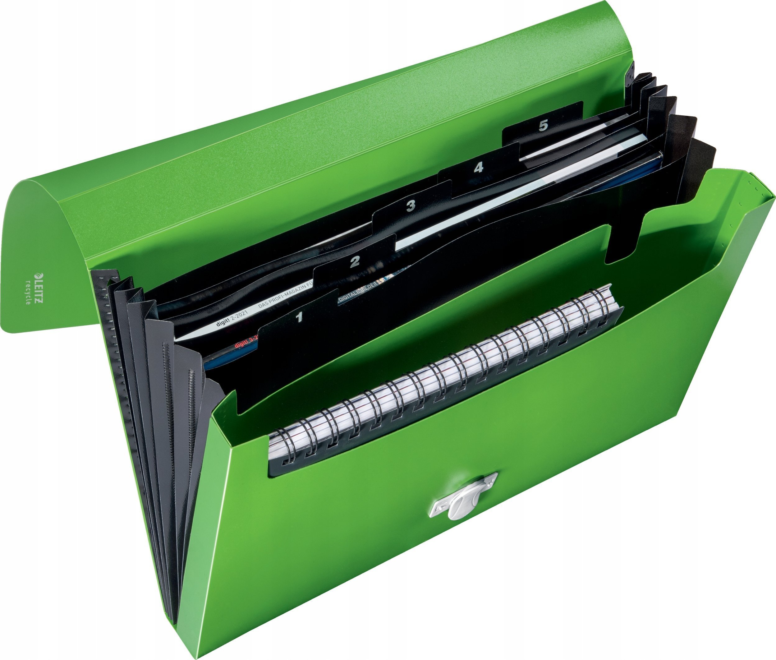 Leitz Teczka z 5 przeg Recycle* A4 PP zielona