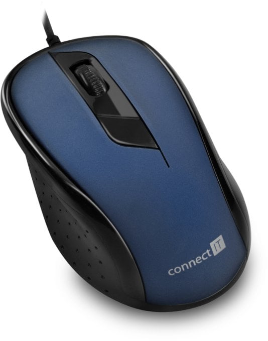 Connect IT CMO-1200-BL myszka Po prawej stronie USB Typu-A Optyczny 1000 DPI