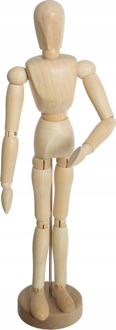 Atmosphera Drewniany manekin na podstawce - ozdobna figurka