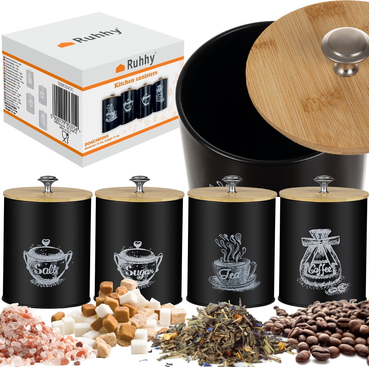 Ruhhy Pojemniki kuchenne - 4 szt. Ruhhy 24578