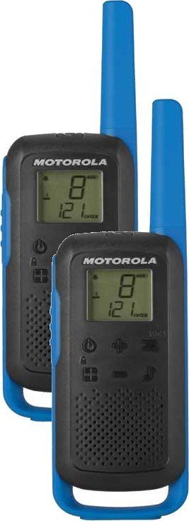 Krótkofalówka Motorola Motorola Talkabout T62 dwupak + ładowarka niebieski zestaw krótkofalówek walkie-talkie