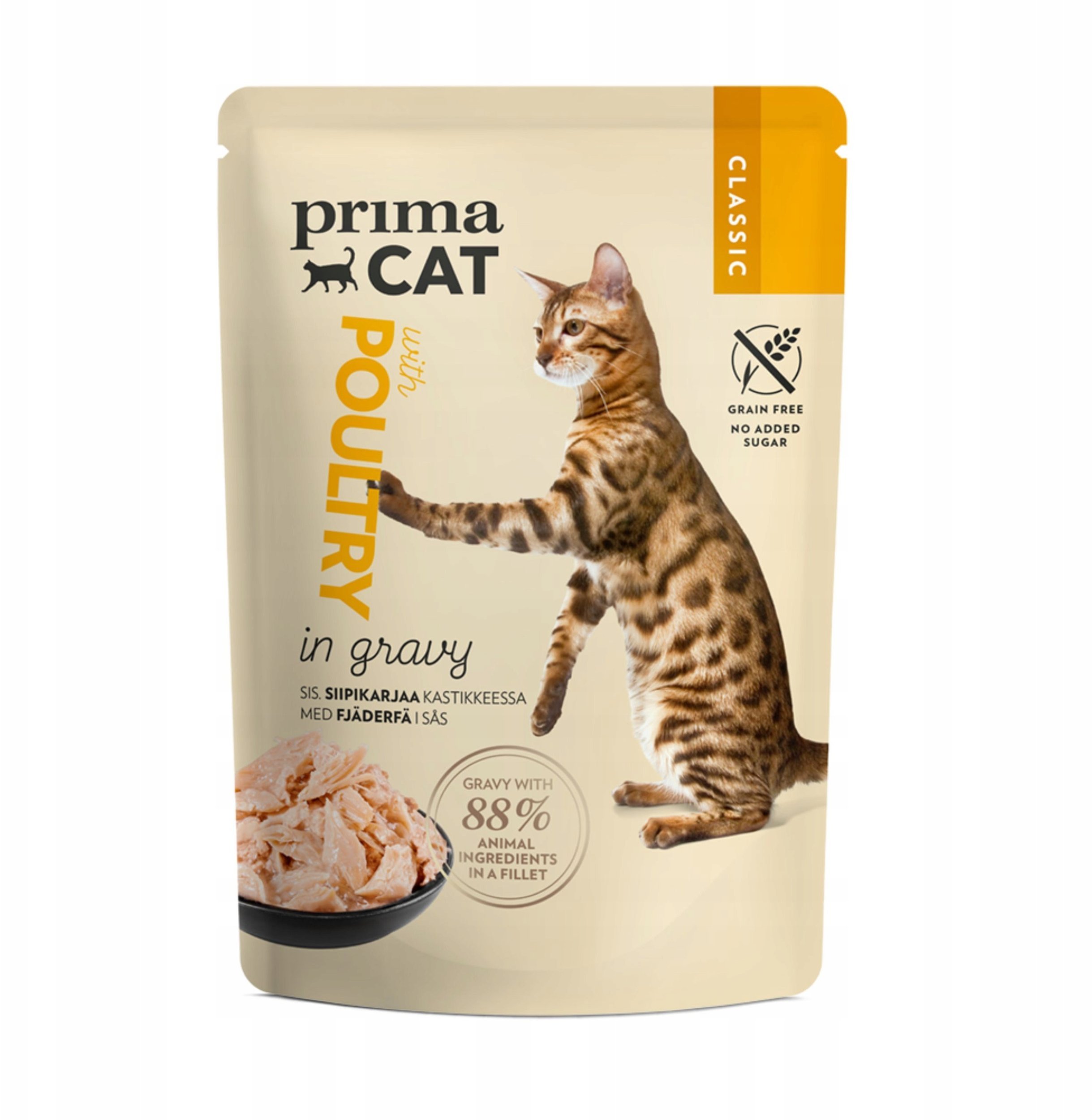 PRIMACAT CLASSIC POULTRY IN GRAVY 85G