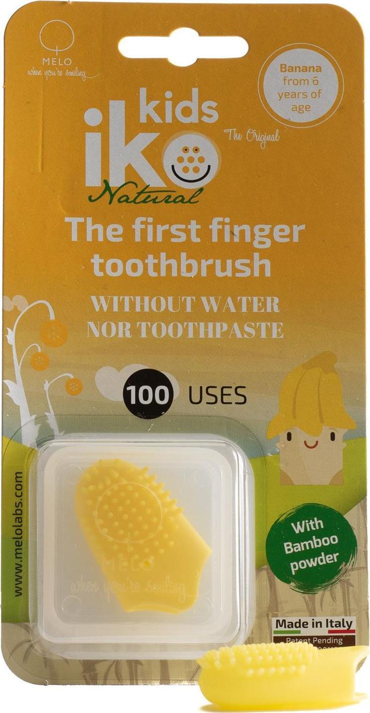 IKO IKO KIDS Natural szczoteczka na palec bananowa one size