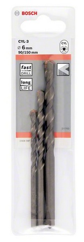 Wiertło Bosch walcowe 5 6 8mm zestaw (2608597709)