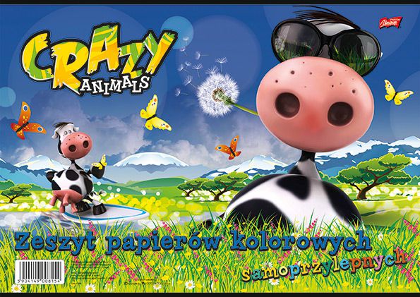 St. Majewski Zeszyt papierów kolorowych samoprzylepnych, format B4, 8 kartek