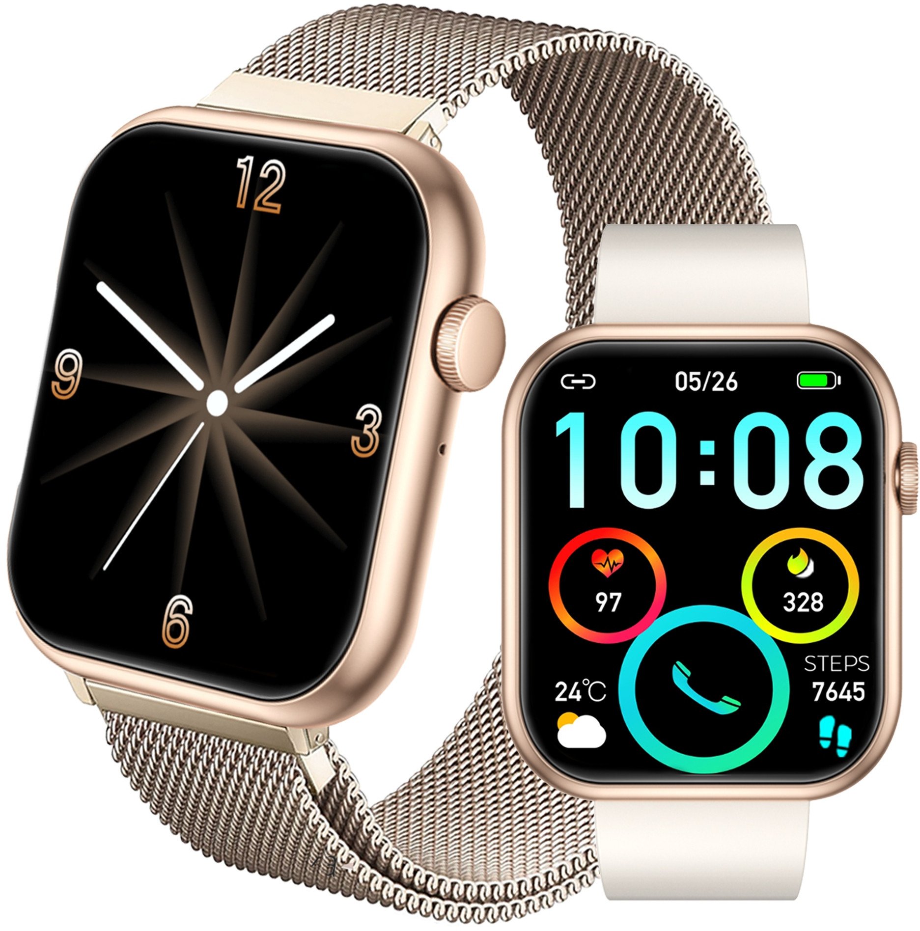 Smartwatch Zegarek Damski Menu PL Rozmowy Smart Watch Sport Puls 3 Paski