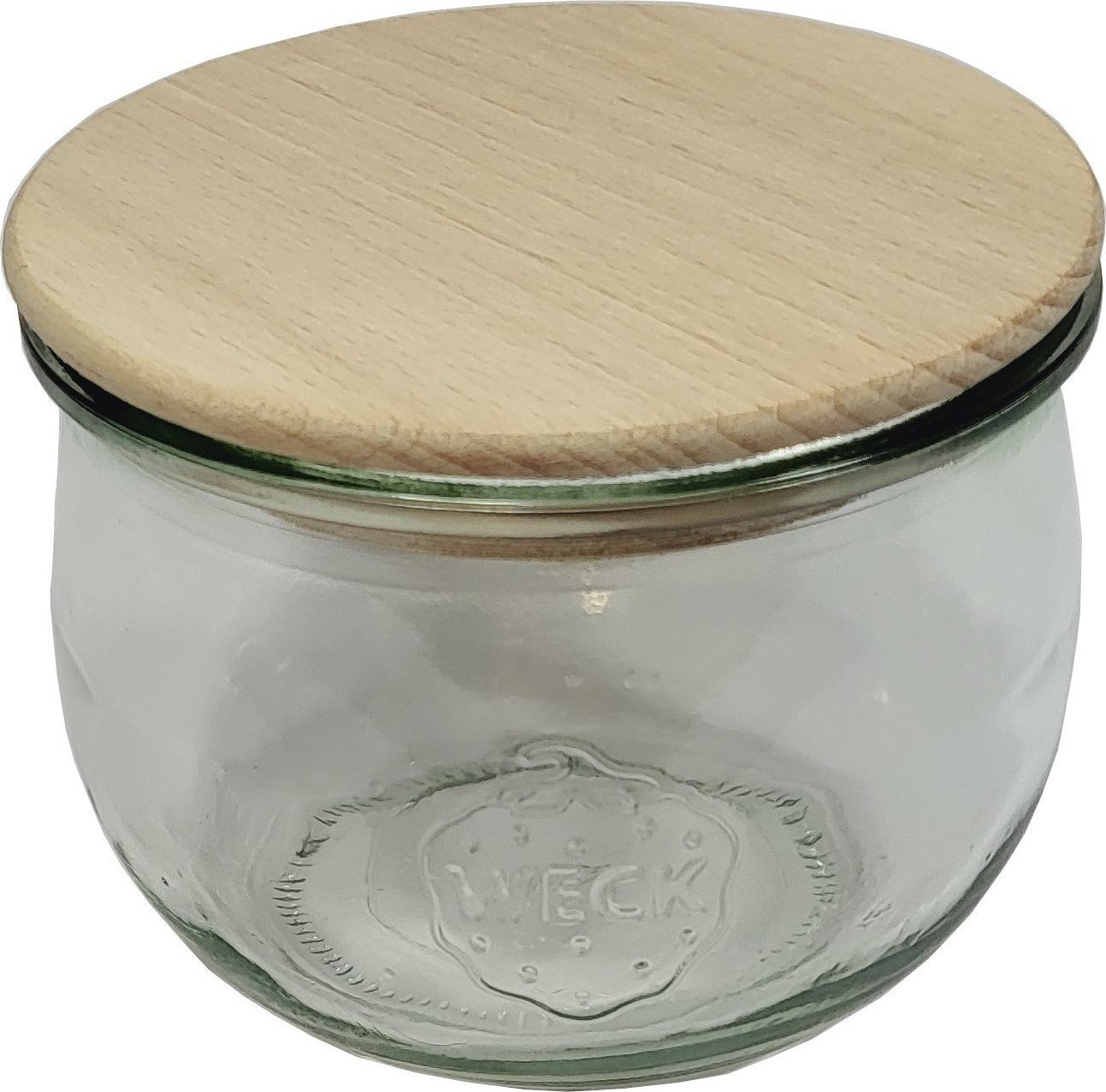 Wamar-Sosenka Zestaw Słoików WECK Pojemność 580 ml średnica 100mm 12 sztuk + Drewniane wieka