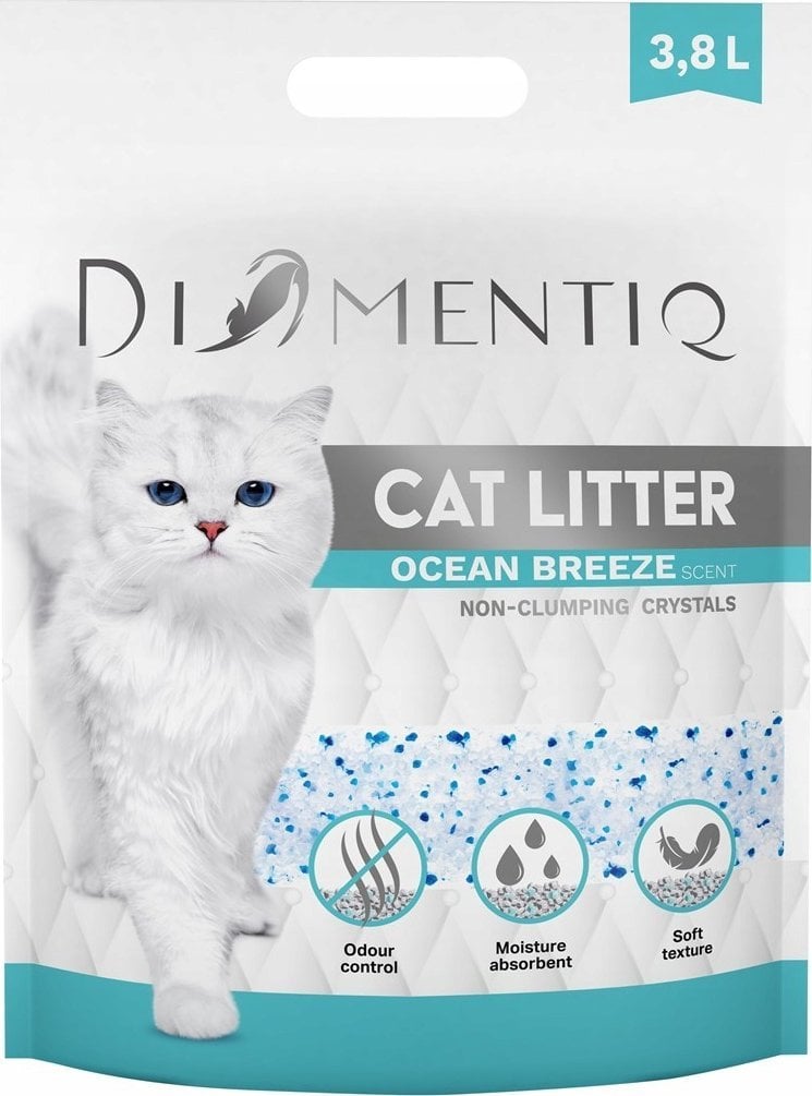 Żwirek dla kota Diamentiq DIAMENTIQ Ocean Breeze - żwirek niezbrylający - 3,8 l
