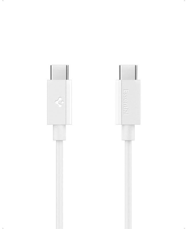 BIAŁY KABEL SPIGEN USB C 2M SZYBKIE ŁADOWANIE, Odporny, Wytrzymały, PD 60W