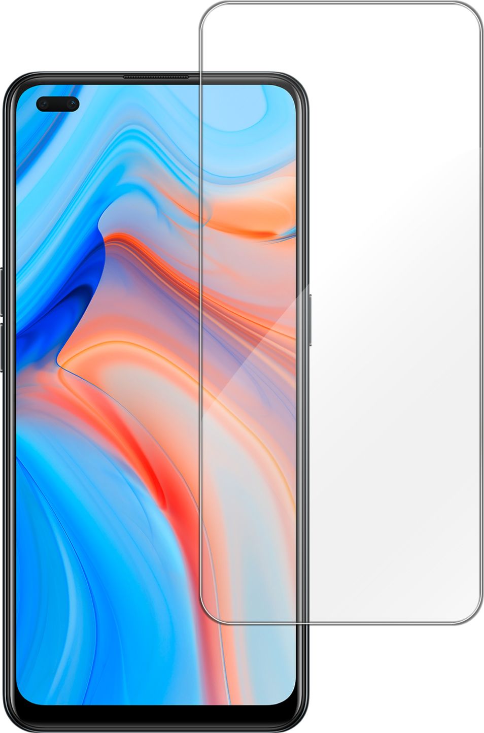 etumi Szkło Hartowane 9H Do Oppo Reno 4 Szybka Na Ekran Szkiełko Ochronne Na Ekran Twarde Płaskie Przód / Ochrona Matrycy Telefonu Glas0078