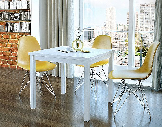 Profeos Stół kwadratowy rozkładany Cubires - biały