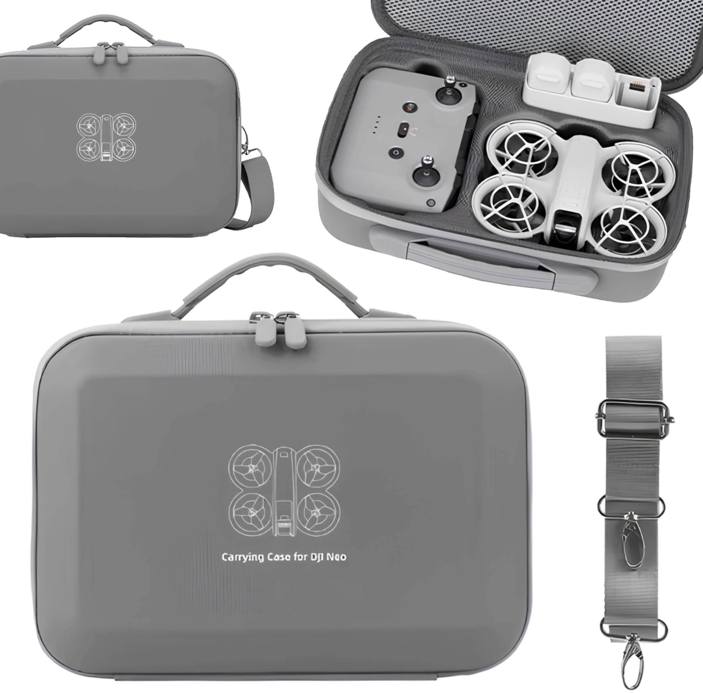PRZENOŚNA TORBA ETUI CASE FUTERAŁ OCHRONNY NA RAMIĘ NA DRONA I AKCESORIA DO DJI NEO (SZARA)