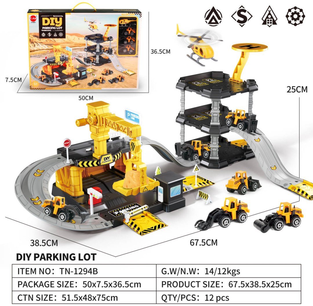 Zestaw Parking i Plac Budowy + Autka EDUKAMP