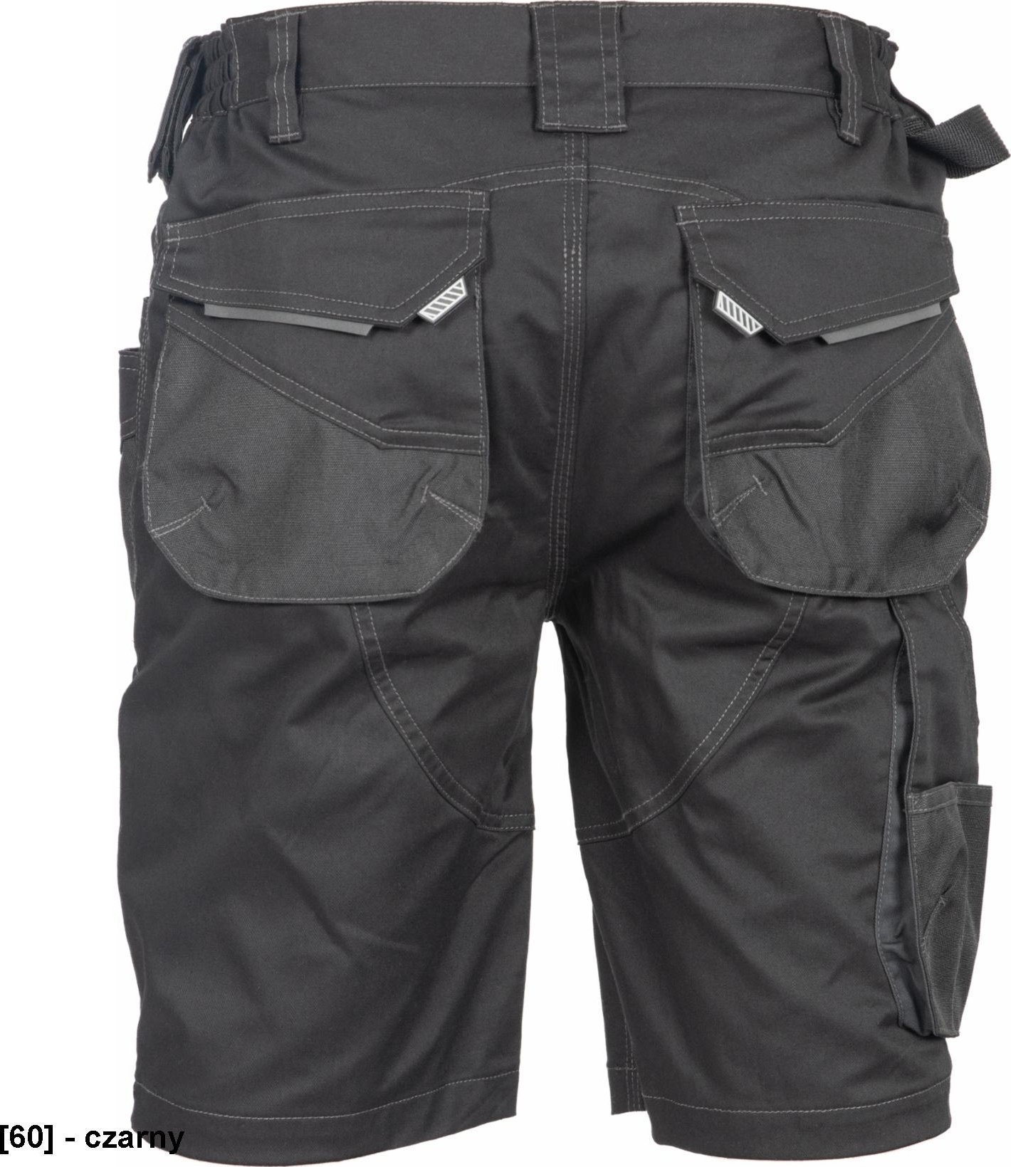 CERVA DAYBORO szorty - męskie spodnie robocze, odblaskowe elementy, 100 % TRIFIBETEX - czarny 52