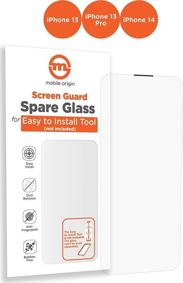 Mobile Origin Orange Screen Guard Spare Glass iPhone 14/13 Pro/13