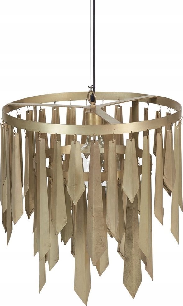 Lampa wisząca Beliani Żyrandol metalowy mosiężny CHAMBAL