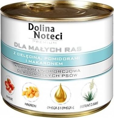 Dolina Noteci Dolina Noteci PREMIUM dla psów małych ras z cielęciną pomidorami i makaronem 6x185 g