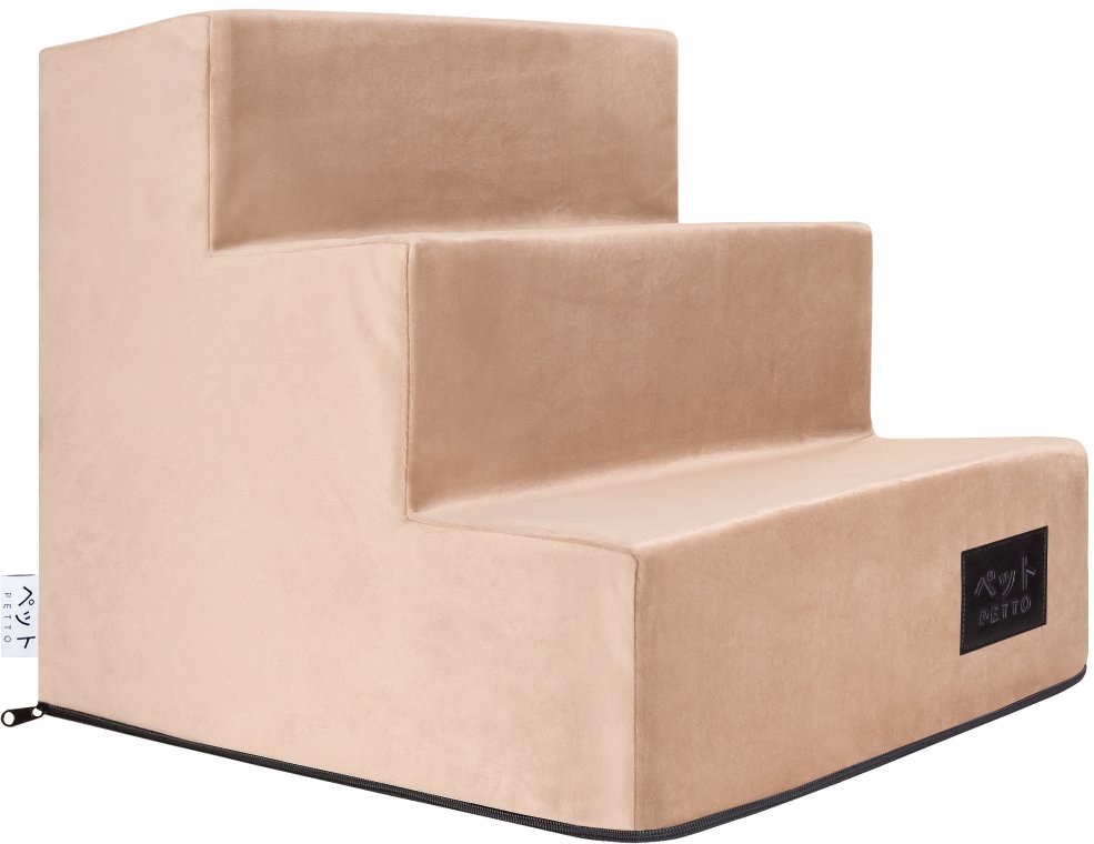 PETTO Schodki dla psa Takai 3 stopnie beżowe Velvet