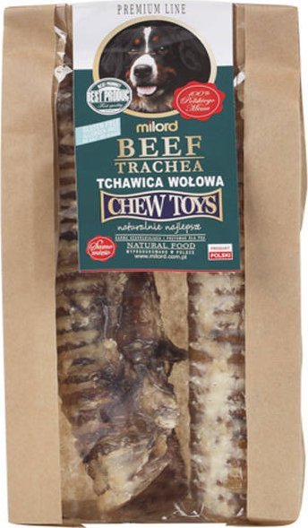 Milord gryzak dla psa - suszone tchawice wołowe 200 (krótkie)